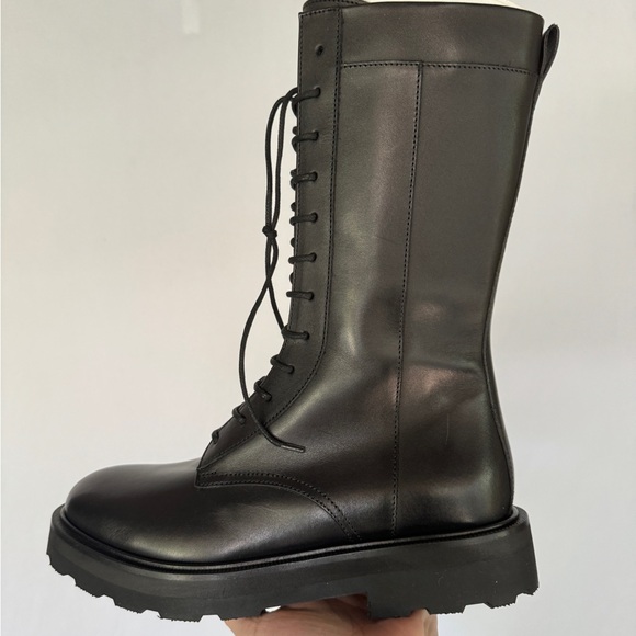 New Lead with Love Black Combat Boots Lita by Ciara Sz 36/6 $398 SOLD OUT!! - Picture 11 of 14